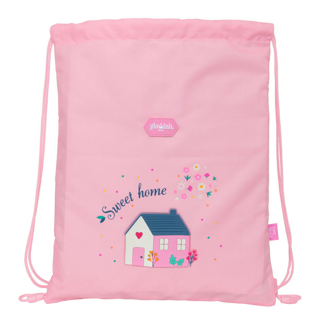 Backpack with Strings Glow Lab Sweet home Pink 26 x 34 x 1 cm