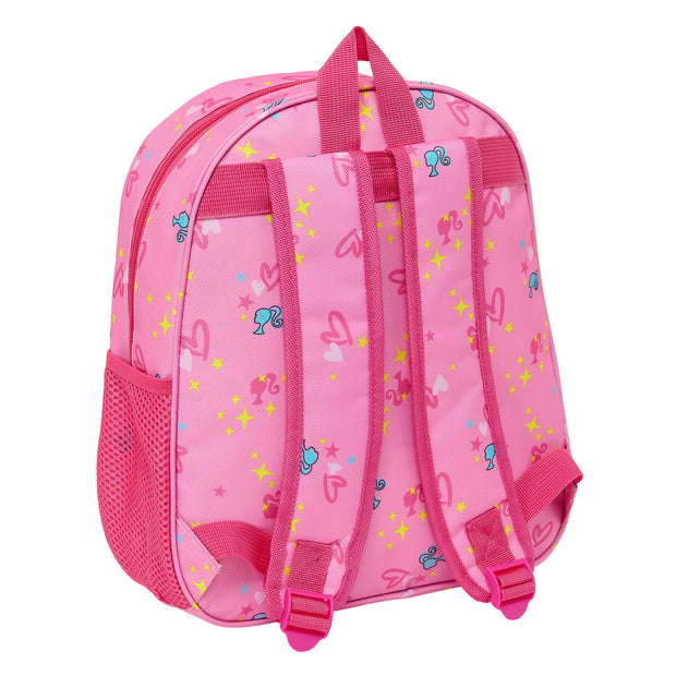 3D School Bag Barbie Pink Fuchsia 27 x 33 x 10 cm
