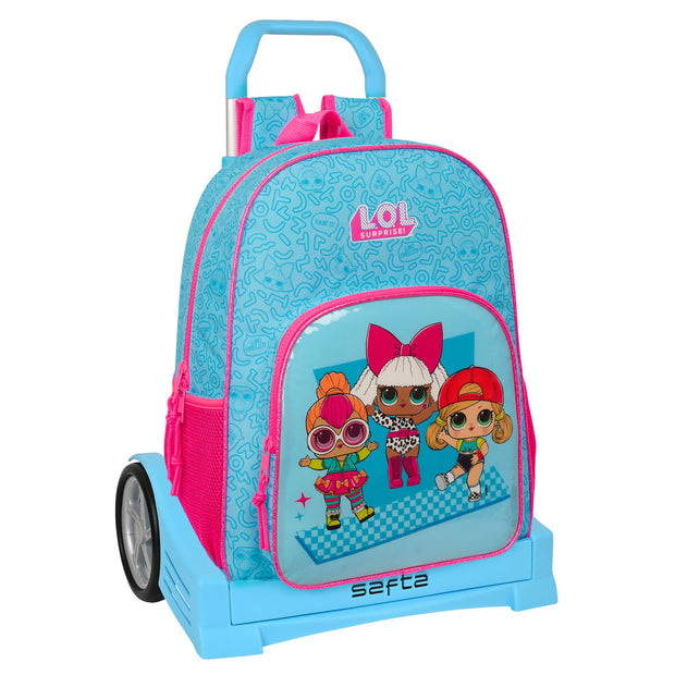 School Rucksack with Wheels LOL Surprise! Divas Blue 33 x 42 x 14 cm