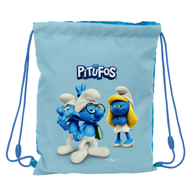 Backpack with Strings Los Pitufos Blue Sky blue 26 x 34 x 1 cm