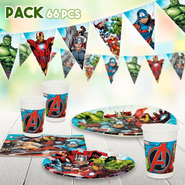 Party supply set The Avengers 66 Pieces