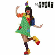 Costume for Adults Multicolour Female Clown Circus (2 Pieces)