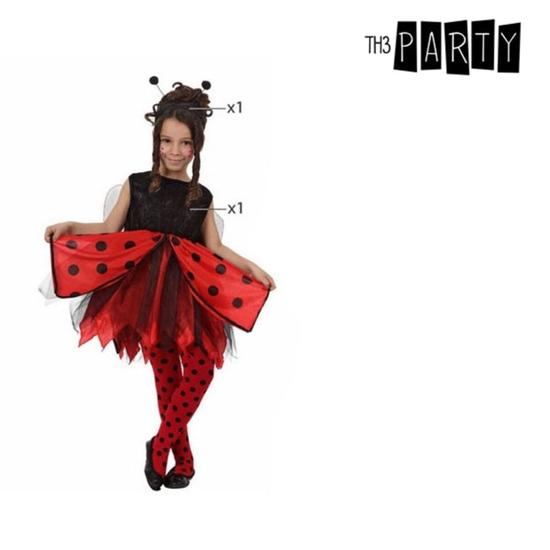 Costume for Children 3-4 Years Ladybird Red
