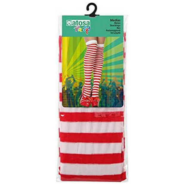 Costume Stockings Striped One size Red