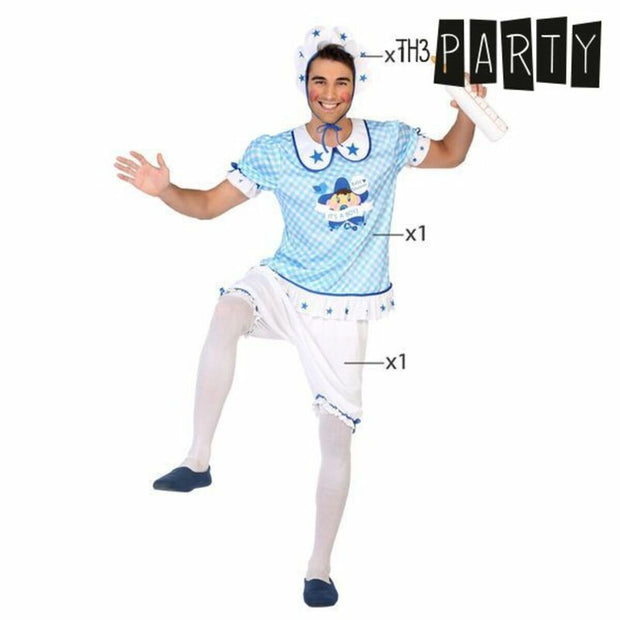 Costume for Adults Th3 Party Blue (3 Pieces)
