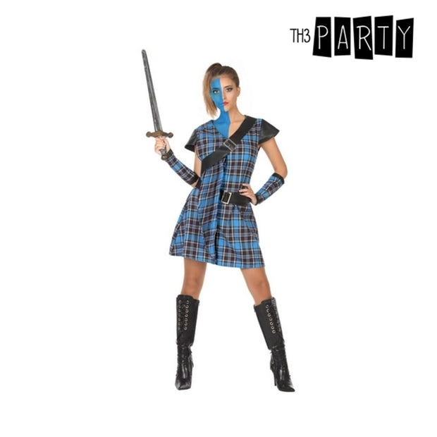 Costume for Adults Blue Scottish Woman 4 pcs