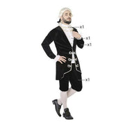 Costume for Adults Black Male Courtesan (3 Pieces)