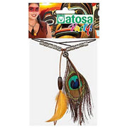 Necklace Brown Feathers American Indian
