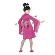 Costume for Children Geisha Fuchsia pink (3 Pcs)