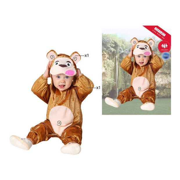 Costume for Babies Brown animals Monkey (2 Pieces)