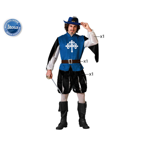 Costume for Adults Male Musketeer XXL