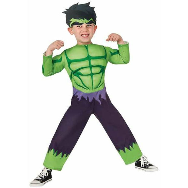 Costume for Children Green Muscular Man 2 Pieces