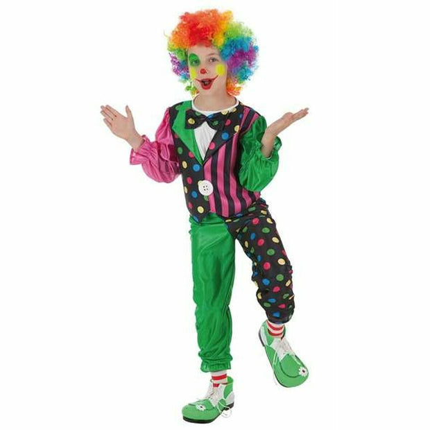 Costume for Children Male Clown Striped (1 Piece)