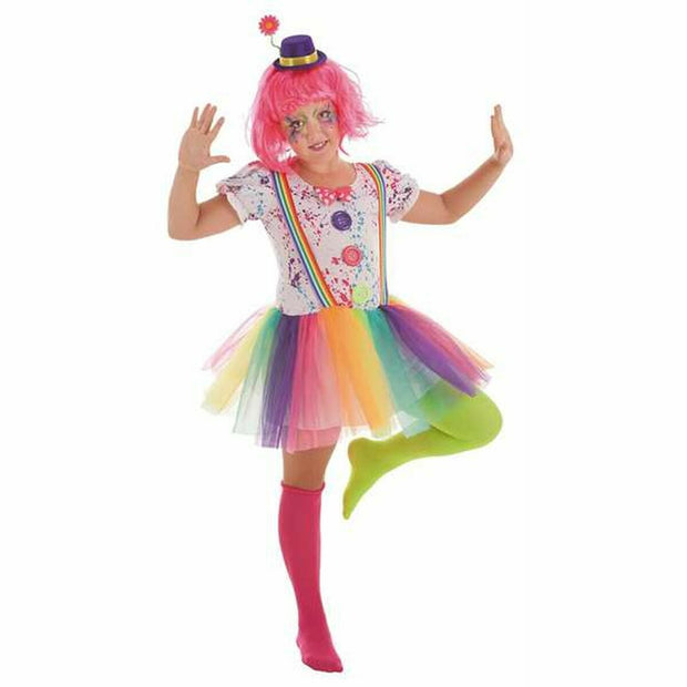 Costume for Children Male Clown Rainbow (2 Pieces)