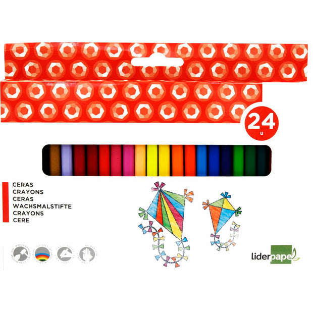 Coloured crayons Liderpapel BD26 Multicolour Wax