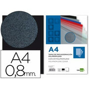 Set of lids Liderpapel TE12 Plastic Black A4 (50 Units)