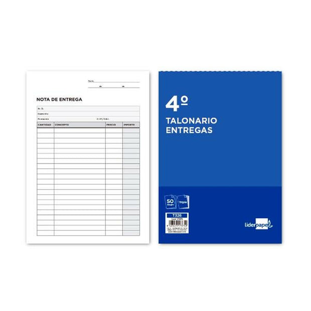 Delivery Book Liderpapel T326 A4 80 Sheets