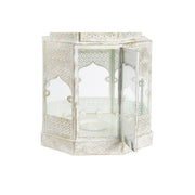 Lantern DKD Home Decor 2 Units White Golden Metal Crystal Arab Aged finish 30 x 30 x 71 cm (2 Units)