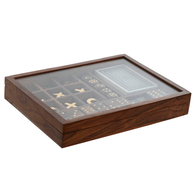 Games Home ESPRIT Wood Crystal 22 x 16,5 x 3,5 cm