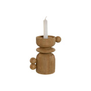 Candle Holder Home ESPRIT Brown Resin Wood 16 x 10 x 18 cm