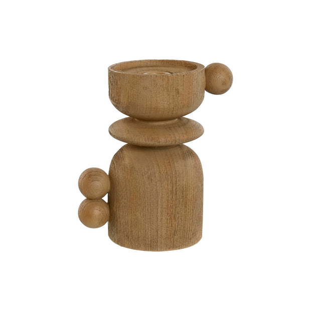 Candle Holder Home ESPRIT Brown Resin Wood 16 x 10 x 18 cm