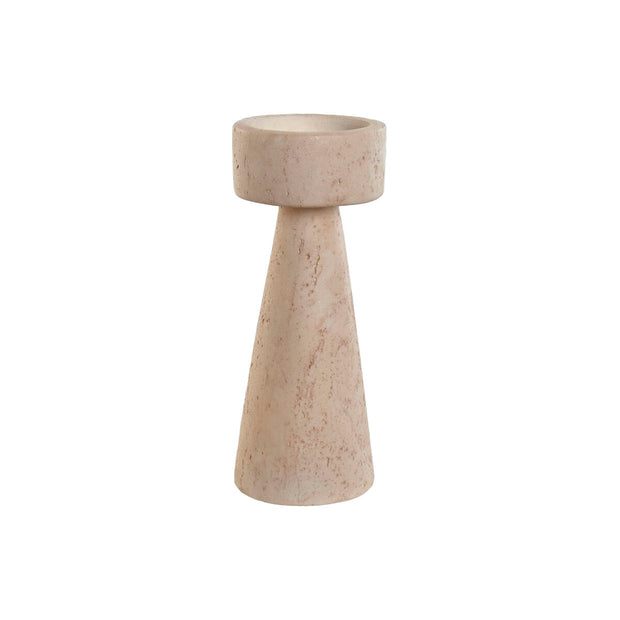 Candle Holder Home ESPRIT Beige Resin Marble 10 x 10 x 25 cm
