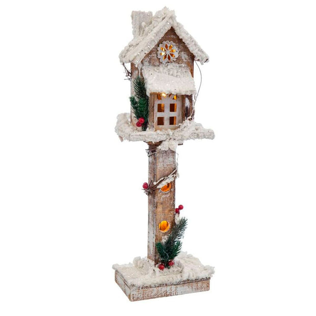 Christmas bauble White Beige Wood House 15 x 9 x 50 cm