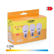 Pack of 3 LED bulbs EDM G 5 W E27 Ø 4,5 x 8 cm (3200 K)