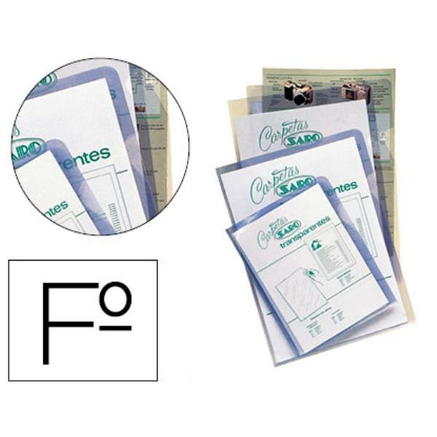 Document Folder Saro 327 Transparent A4 Plastic (50 Units)