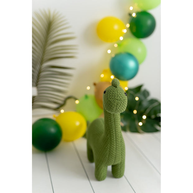 Fluffy toy Crochetts AMIGURUMIS MINI Green Dinosaur 47 x 41 x 13 cm