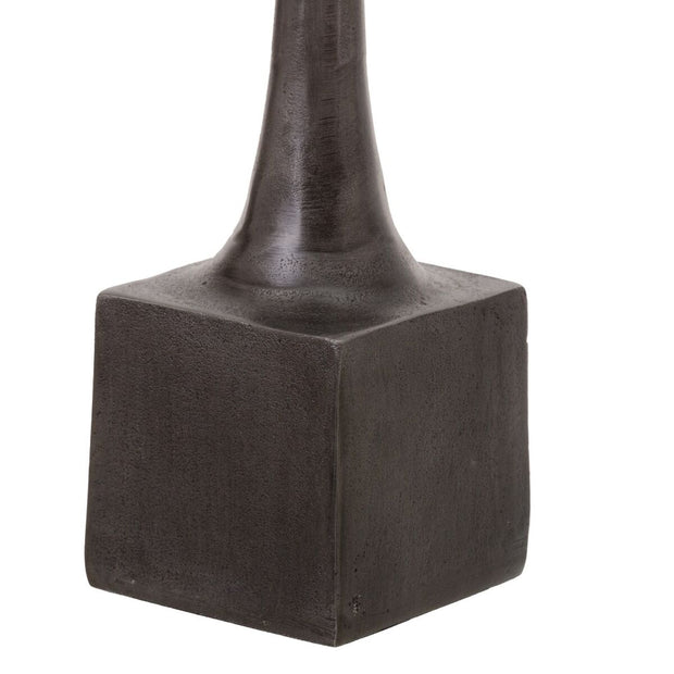 Candleholder 12 x 12 x 41,5 cm Grey Aluminium