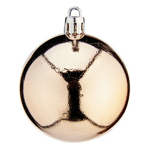 Christmas Baubles Ø 6 cm 24 Units Champagne PVC