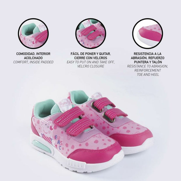 Casual Shoes with LEDs Peppa Pig Pink