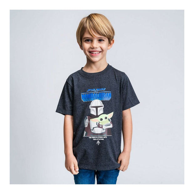 Child's Short Sleeve T-Shirt The Mandalorian Black