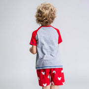 Summer Pyjama Mickey Mouse Red Grey