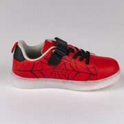 LED Trainers Spider-Man Velcro Red