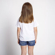 Child's Short Sleeve T-Shirt Stitch White