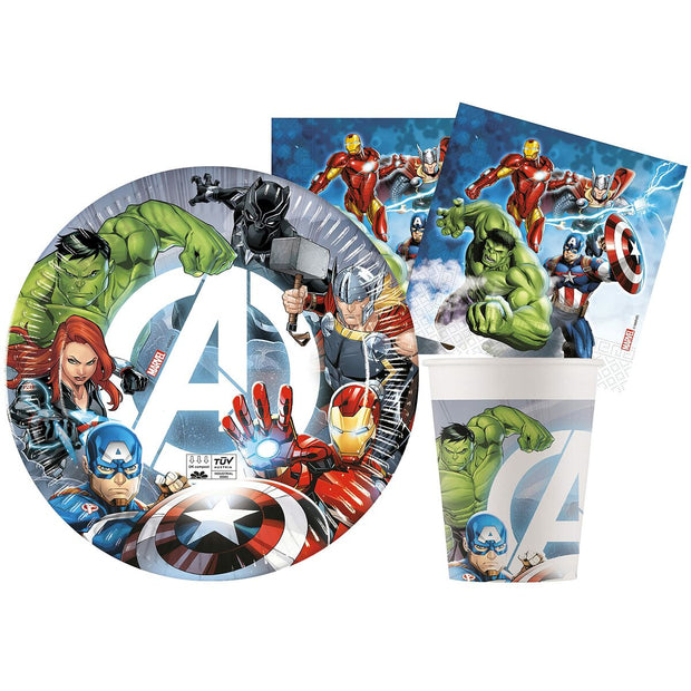 Party supply set The Avengers Multicolour (Refurbished A)