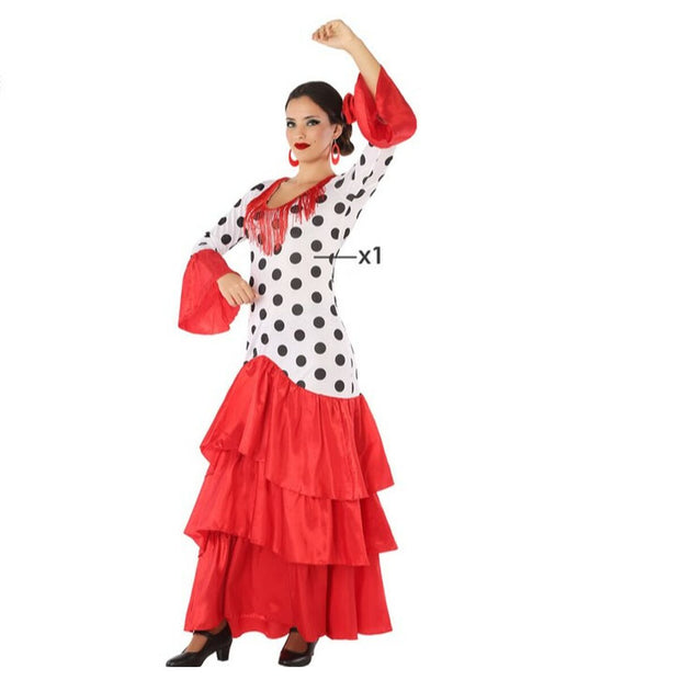 Costume for Adults Flamenca Red Spain