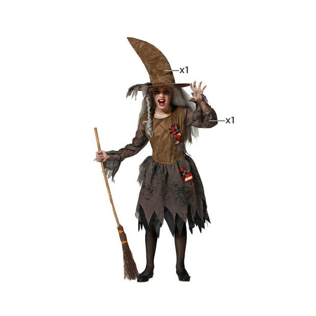 Costume for Children Green Witch (2 Pieces)