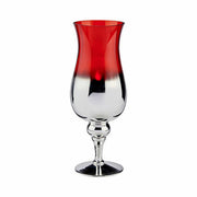 Candleholder Crystal Red Silver 13 x 35 x 13 cm (6 Units)