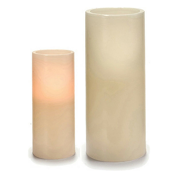 LED Candle Cream 7,5 x 17,3 x 7,5 cm (6 Units)