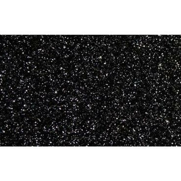 Eva Rubber Fama Glitter Black 50 x 70 cm (10 Pieces)