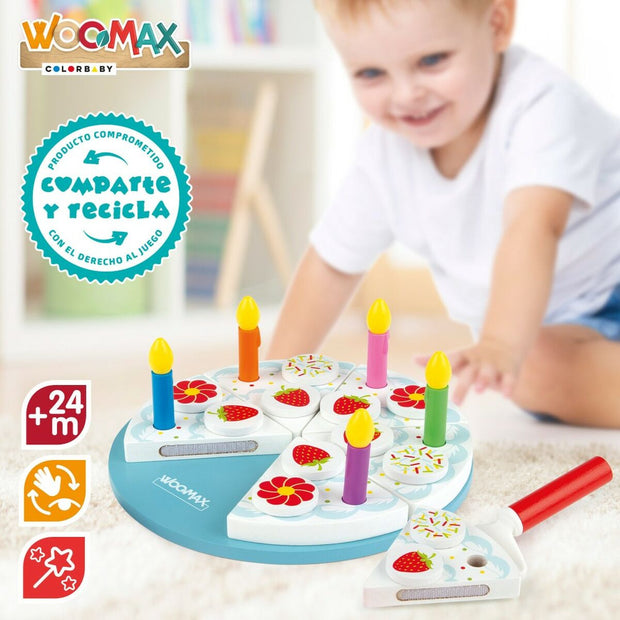 Wooden Game Woomax Tarta 26 Pieces (6 Units)