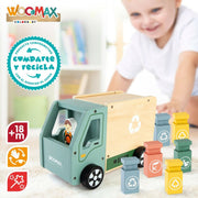 Garbage Truck Woomax Toy 8 Pieces 24 x 15 x 13,5 cm (4 Units)