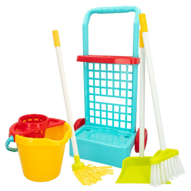 Cleaning Trolley with Accessories Colorbaby My Home 30,5 x 55,5 x 19,5 cm (4 Units)