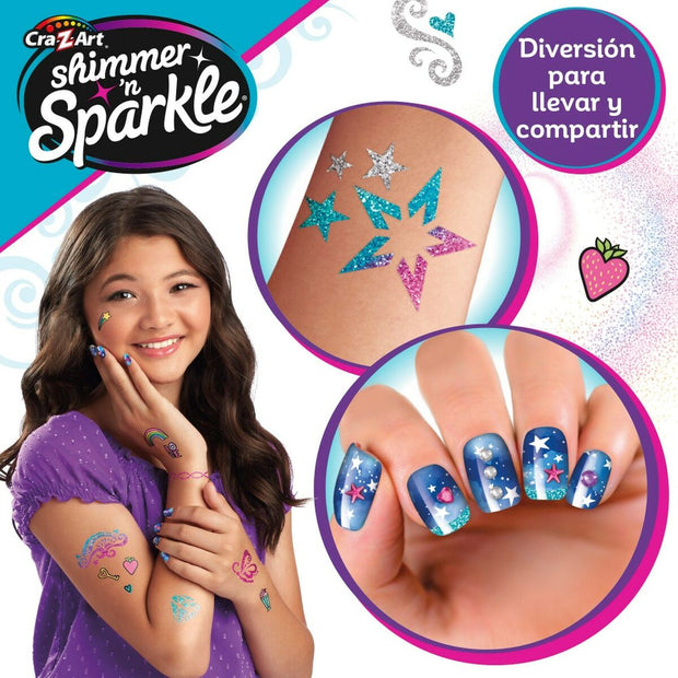 Beauty Kit Cra-Z-Art Children's Tattoos Nails 4 Units