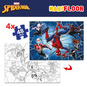 Child's Puzzle Spider-Man Double-sided 4-in-1 48 Pieces 35 x 1,5 x 25 cm (6 Units)