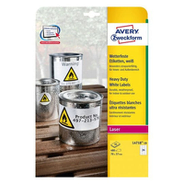 Adhesives/Labels Avery L4718-20 Polyester