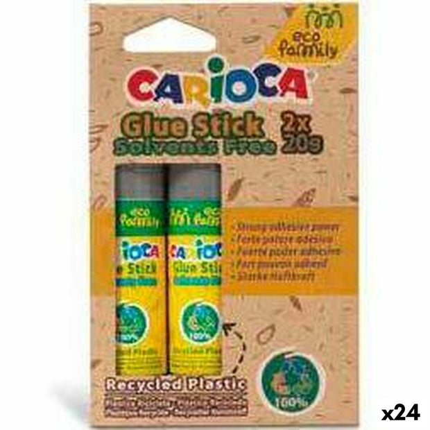 Glue stick Carioca Eco Family 2 Pieces 20 g (24 Units)